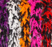 6' Chandelle Feather Boa (65 Gram) Black Two-Tone