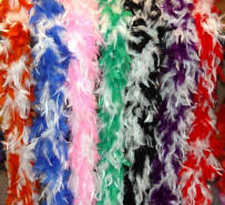 6' Chandelle Feather Boa (65 Gram) White Two-Tone