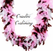 6' Chandelle Feather Boa 45 Gram Chestnut/White/Cotton Candy