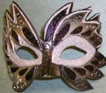 Silver Glitter Hawk Mask