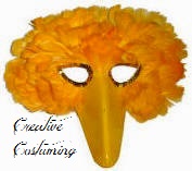 Feather Bird Mask Yellow