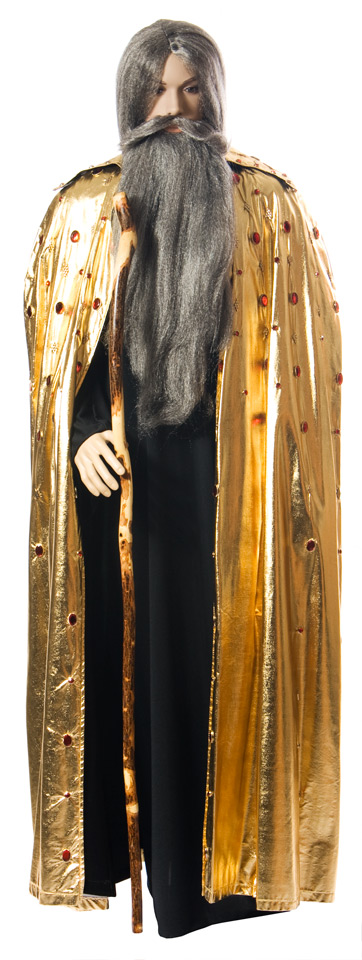 Long Metallic Gold Cape