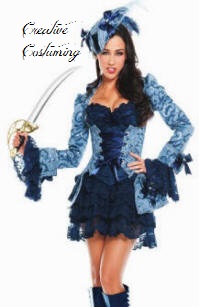 blue victoria pirate costume