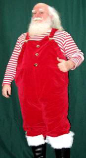 Santa Claus Velvet Overalls