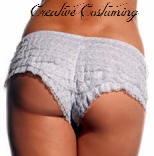 White Ruffled Hot Pants