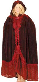 Victorian Velvet Cape with Lace