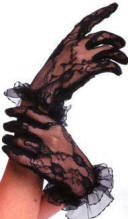 Lace Gloves Black