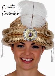 Gold Turban w/Medallion