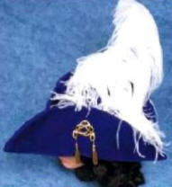 Deluxe Velvet Swashbuckler Hat w/Ostrich Plume or Pirate Hat