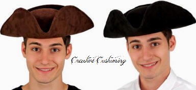 Leather Tricorne Hat 