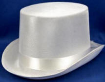 White Satin Top Hat