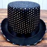 Silver Sequin Top Hat