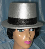 Top Hat Plastic Glitter Top Hat 