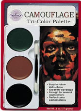 Mehron Tri Color Camouflage Makeup Palette