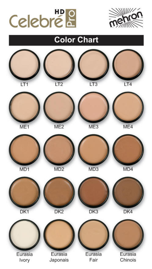 Mehron Celebre Pro HD Color Chart