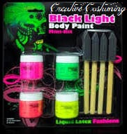 Latex Liquid Black Light Body Paint Mini-Kit