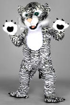 White Leopard Mascot Costume