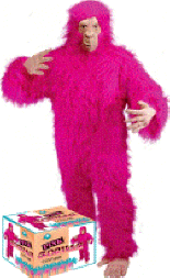 Pink Gorilla Mascot Costume