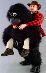 Riding the Gorilla Mascot Costume