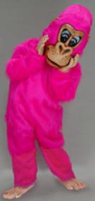 Pink Gorilla Mascot Costume