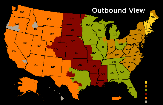 UPS Ground Shipping Map