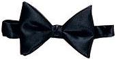 Black Satin Bow Tie with Neckband